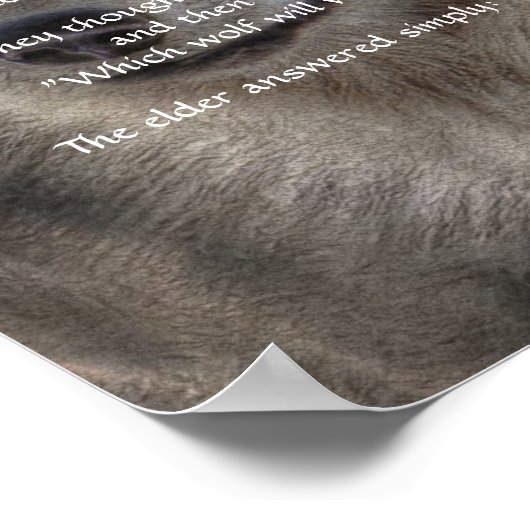 ZWEI WOLVES CHEROKEE TALE Art Poster (Ecke)