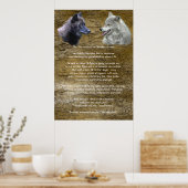ZWEI WOLVES CHEROKEE TALE Art Poster (Küche)