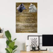 ZWEI WOLVES CHEROKEE TALE Art Poster (Heimbüro)