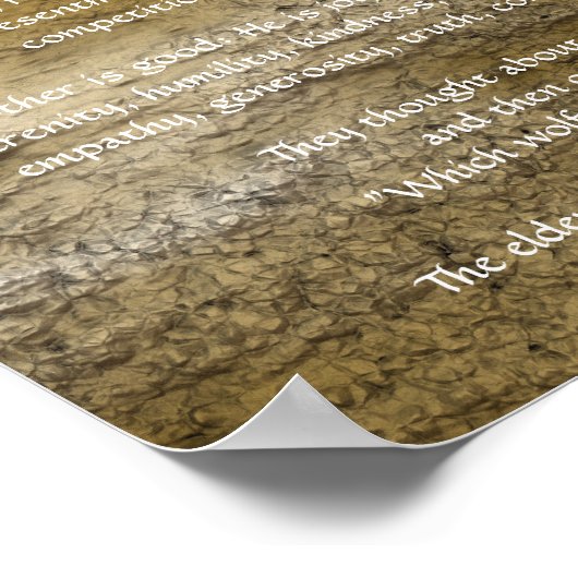 ZWEI WOLVES CHEROKEE TALE Art Poster (Ecke)