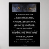 ZWEI WOLVES CHEROKEE TALE Native American Poster (Vorne)