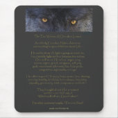 Zwei Wolves Cherokee Wisdom Tale Mousepad (Vorne)
