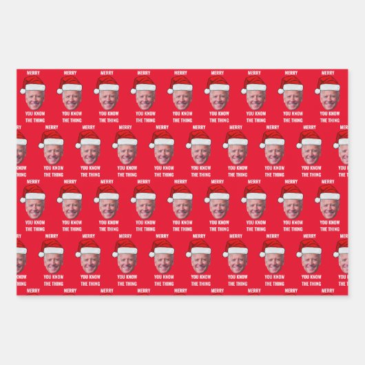 Zwei Worte lustig 4. Juli Joe Biden Geschenkpapier Set (Vorderseite 3)