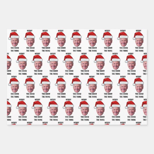 Zwei Worte lustig 4. Juli Joe Biden Geschenkpapier Set (Vorderseite 2)