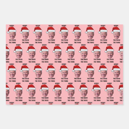 Zwei Worte lustig 4. Juli Joe Biden Geschenkpapier Set (Vorderseite)