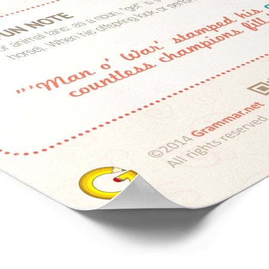 Zwei Wortverben mit "get" Poster (Ecke)