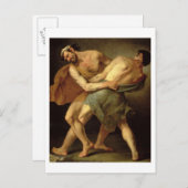 Zwei Wrestler Postkarte (Vorne/Hinten)