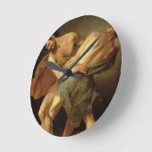 Zwei Wrestler Runde Wanduhr (Winkel)