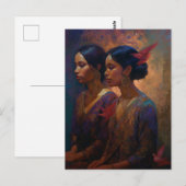 Zwei wunderschöne Frauen Postkarte (Vorne/Hinten)
