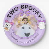 Zwei wunderschöne Halloween-Foto Pappteller (Vorderseite)