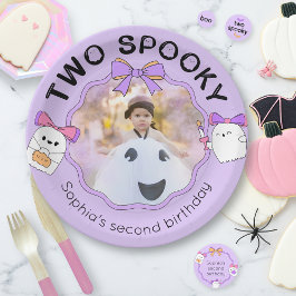 Zwei wunderschöne Halloween-Foto Pappteller