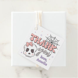 Zwei wunderschöne Niedliche Pink Halloween Geburts Geschenkanhänger