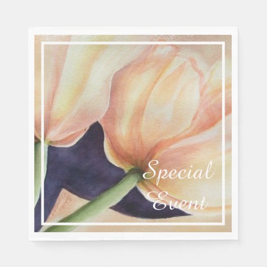 Zwei wunderschöne Tulips-Party Serviette (Vorderseite)