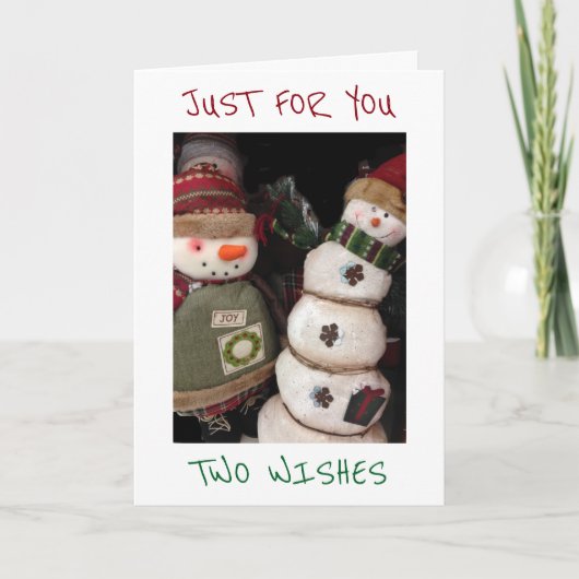 ZWEI WÜNSCHE=**NUR WEIHNACHTEN **GLÜCKLICHES NEUES (Vorderseite)