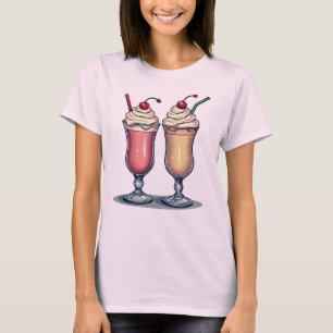 Zwei Yummy Milkshakes - T - Shirt für Frauen