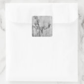 Zwei Zahlen Quadratischer Aufkleber (Tasche)