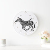 Zwei Zebra-Uhr Große Wanduhr (Zuhause)