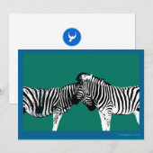 Zwei Zebras Neck und Neck Feiertagskarte (Vorne/Hinten)