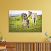 Zwei Zebras, Südafrika Leinwanddruck (Insitu (Wohnzimmer))