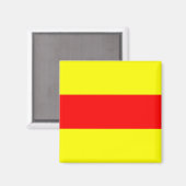 zwei Zeichen des maritimen Alphabets Magnet (Vorderseite/Rückseite)