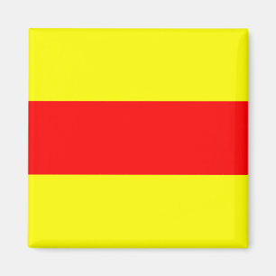 zwei Zeichen des maritimen Alphabets Magnet