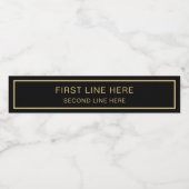 Zwei Zeilen Benutzerdefinierter Text 8.25"x1.75" Wasserflaschenetikett (Einzelnes Label)