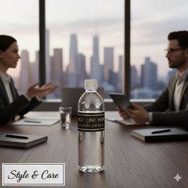 Zwei Zeilen Benutzerdefinierter Text 8.25"x1.75" Wasserflaschenetikett