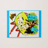 zwei Ziegen ein Kätzchen Puzzle (Horizontal)