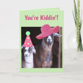Zwei Ziegen Funny Birthday Karte