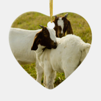 Zwei Ziegen Keramikornament