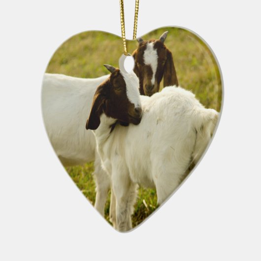 Zwei Ziegen Keramikornament (Links)