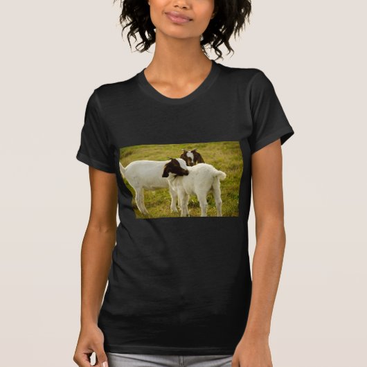 Zwei Ziegen Niedlich T-Shirt (Vorderseite)