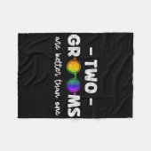 Zwei Zimmer sind besser als ein T-Shirt Gay Bachel Fleecedecke (Vorderseite (Horizontal))
