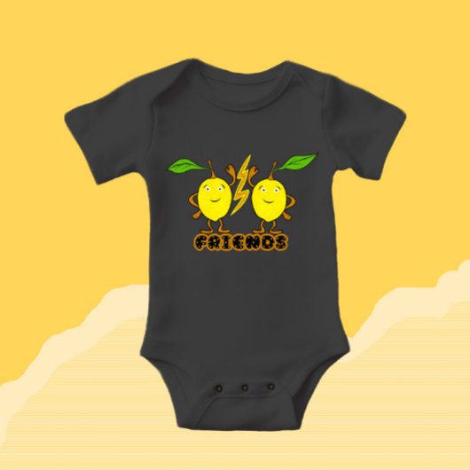 Zwei Zitronen Baby Strampler