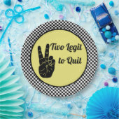 Zwei zu Ende gegangene Legende| Retro 2. Geburtsta Pappteller (Party)