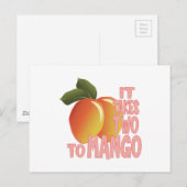 Zwei zu Mango Postkarte (Vorne/Hinten)