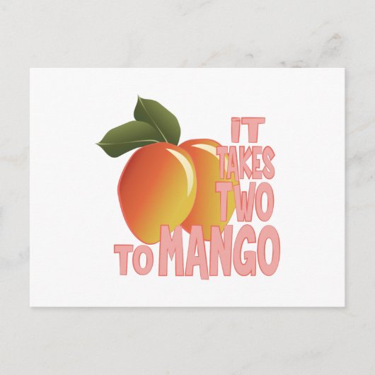 Zwei zu Mango Postkarte (Vorderseite)