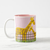 Zwei (zu) Niedliche Giraffen-Tasse Zweifarbige Tasse (Links)
