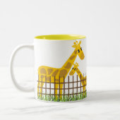 Zwei (zu) Niedliche Giraffen-Tasse Zweifarbige Tasse (Links)
