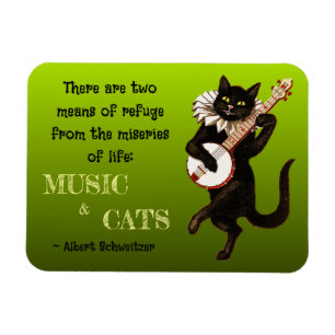 Zwei Zufluchtsmittel Musik Katzen Schweitzer Magnet