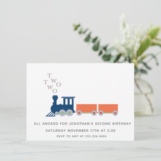Zwei Züge Einladung (Stehend Vorderseite)