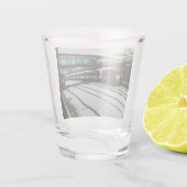 Zwei Züge unter der Brücke Schnapsglas (Rückseite)