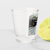 Zwei Züge unter der Brücke Schnapsglas (Links)