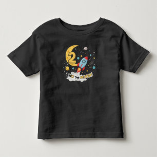 Zwei zum Mond 2. Geburtstag Kleinkind T-shirt