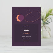 Zwei zum Mond Einladung (Stehend Vorderseite)