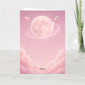 Zwei zum Mond Geburtstag Karte (Rückseite)