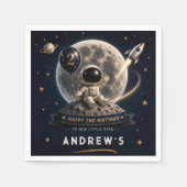 Zwei Zum Mond Geburtstag Serviette (Vorderseite)