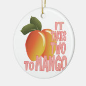 Zwei zur Mango Keramik Ornament (Links)