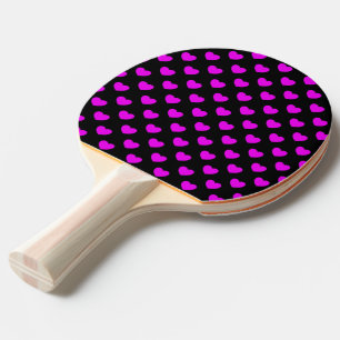 Zwei zusätzliche Seiten - Schwarze und rosa Herze Tischtennis Schläger