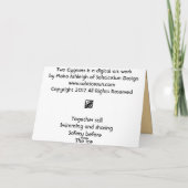 Zwei Zyklen im späten Herbst Karte (Rückseite)